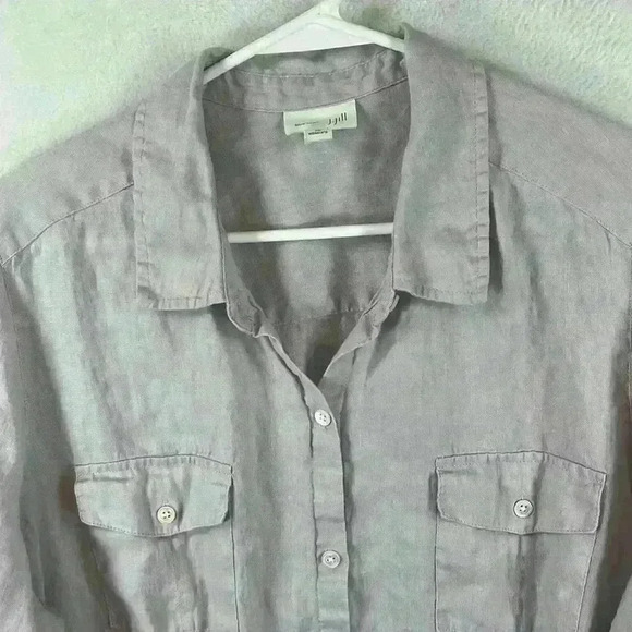 J. Jill Love Linen Lavender Blouse Women’s Sz 2X Long Sleeves Button F… - Picture 2 of 9